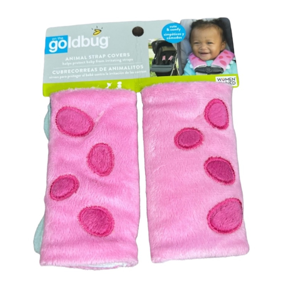 Goldbug Car Seat Strap Cover Dino Pink NEW